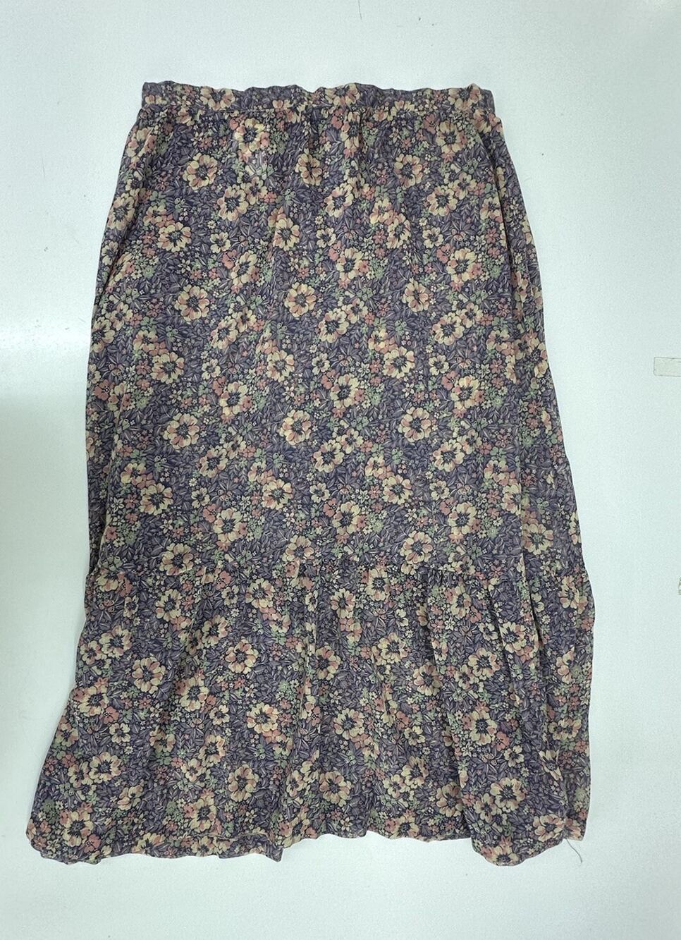 Jody T of California Womens Skirt Size 13 Purple Floral Vintage Thin
